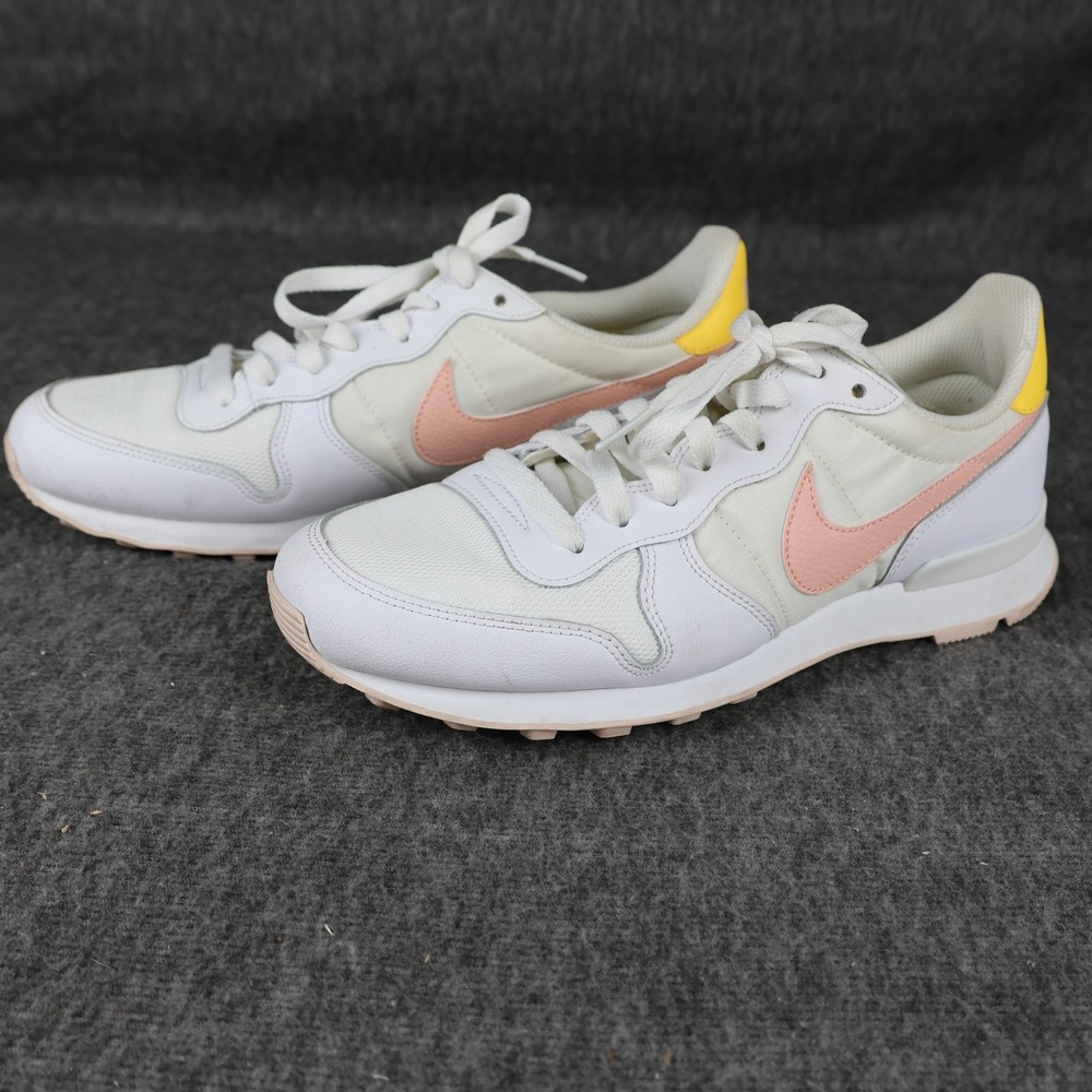 Nike Sneakers Mens 10 White Pink Yellow DM3076-100 Lace Up Athletic Shoes